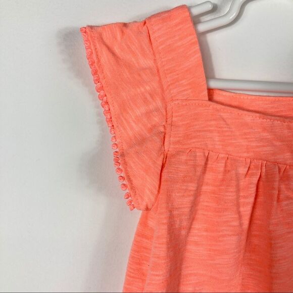 Carter's Orange Cap Sleeve Tee Girl's Size 4/5 - Picture 2 of 8